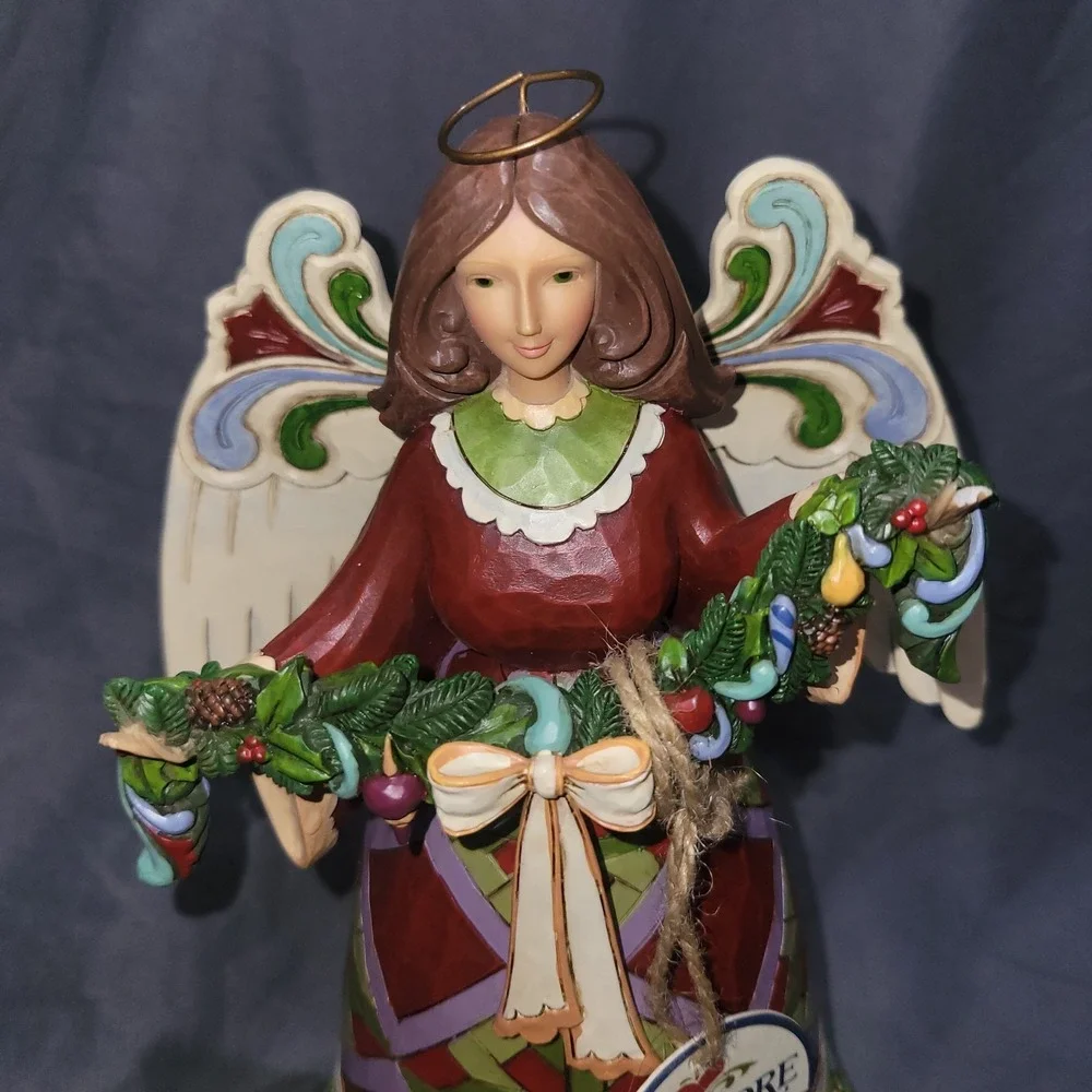 Jim Shore 2011 Glorious Garland Christmas Angel Figurine Heartwood #4023457